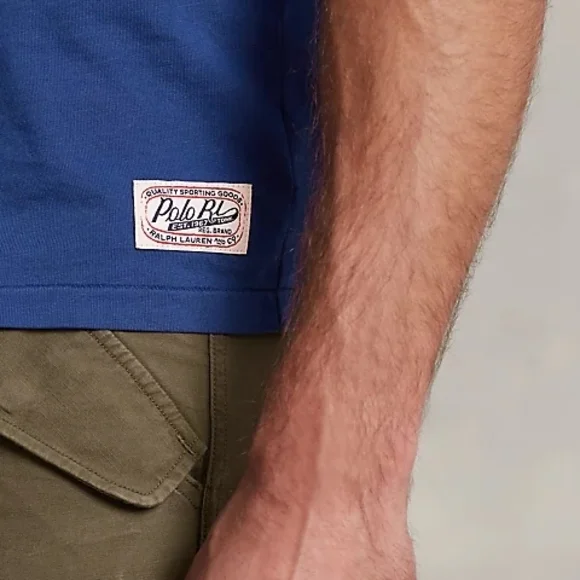 Polo by Ralph Lauren Navy Tee with Yellow Design - Picture 8 of 16